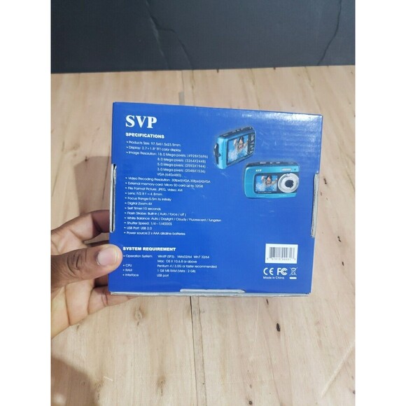 SVP Waterproof 18  Mega Pixel Digital Camera AQUA 5500-A w/ Floating Wristband - Picture 8 of 8